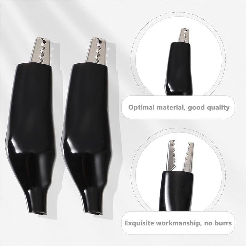 Black Alligator Clips 20pcs Electrical Battery Clamp Safety Test Cable - Image 4